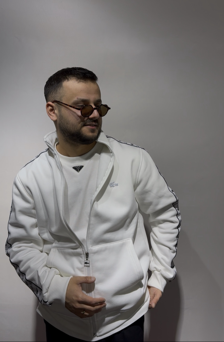 PREMİUM LACOSTE / HIRKA İÇİ PELUŞ RENK BEYAZ