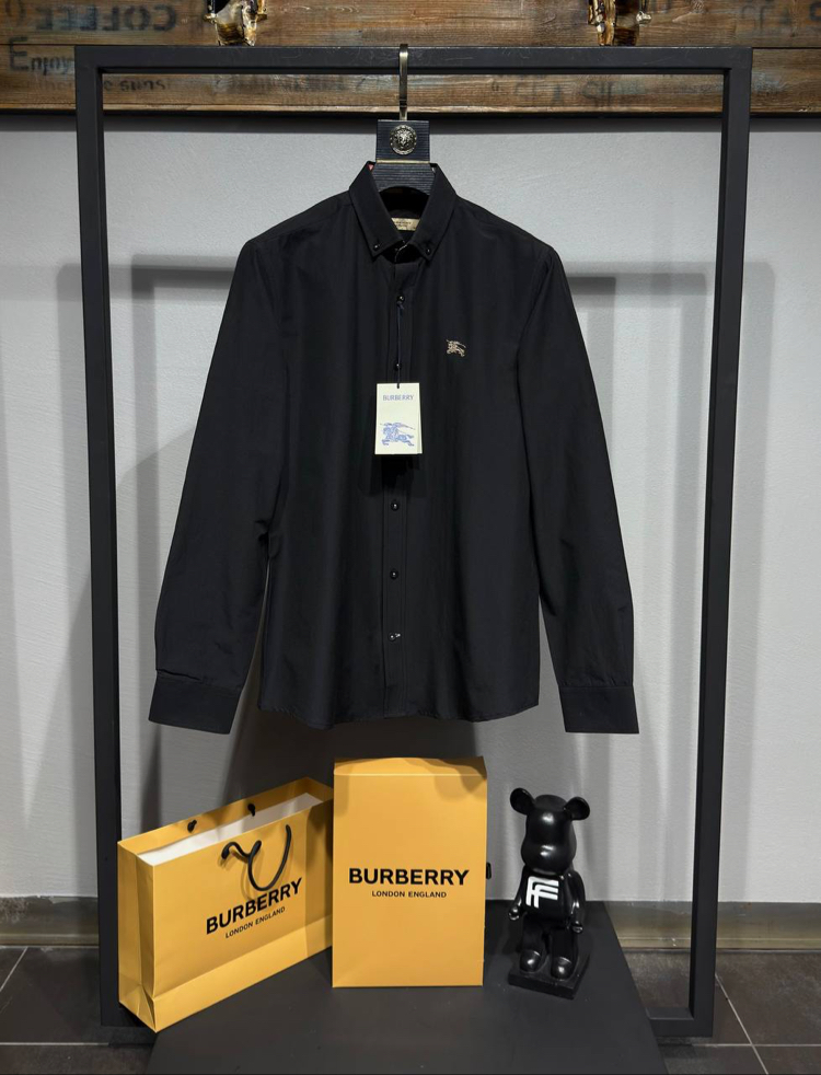 İTHAL LÜX  / BURBERRY GÖMLEK RENK SİYAH YAKA DETAYLI KOL DETAYLI