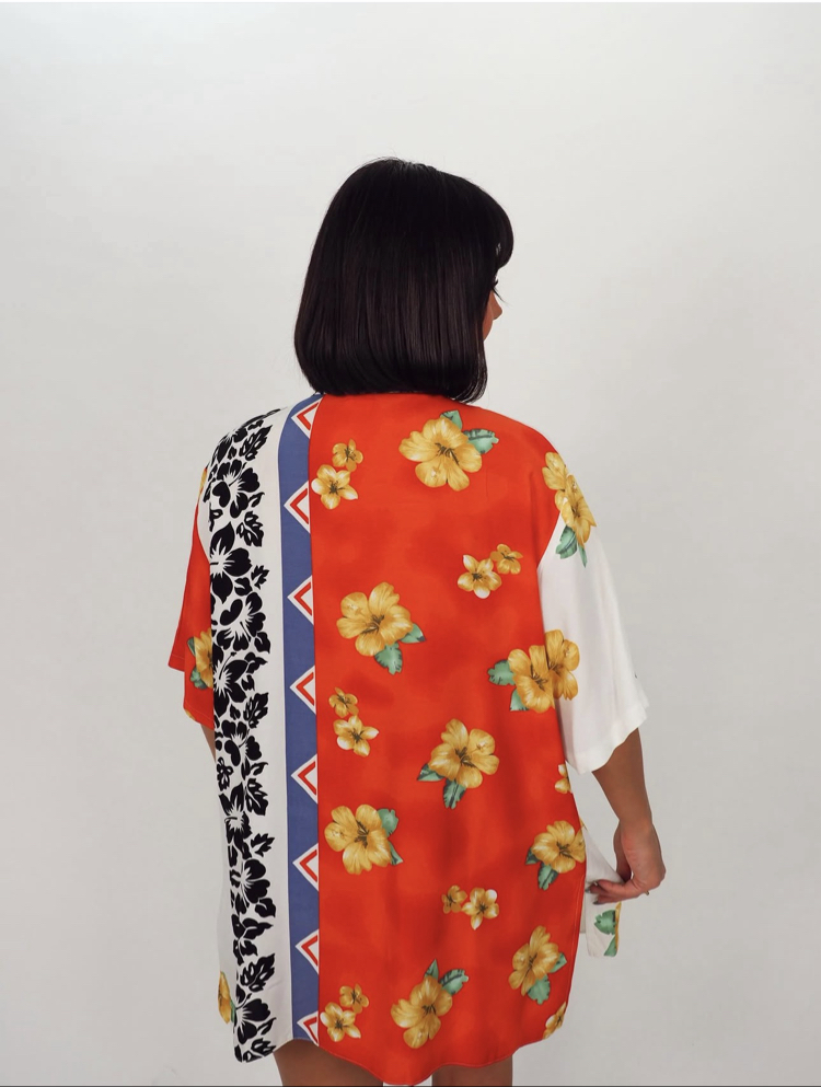 Kimono çiçek tasarım gömlek