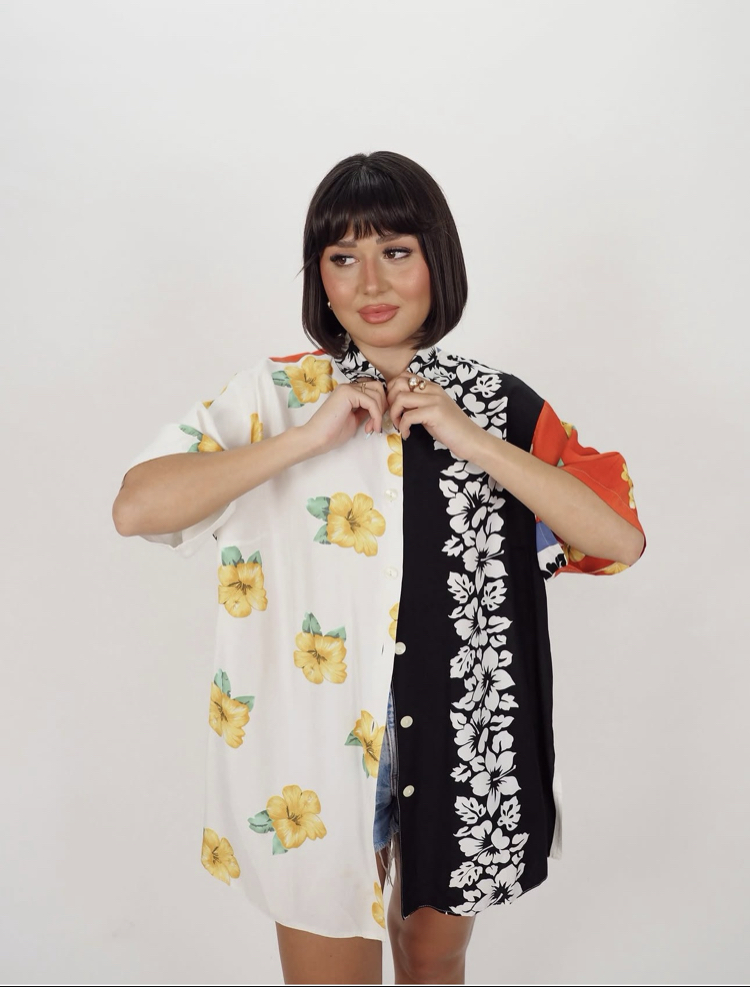 Kimono çiçek tasarım gömlek