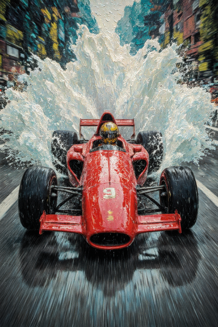 Classic Red F1 Car