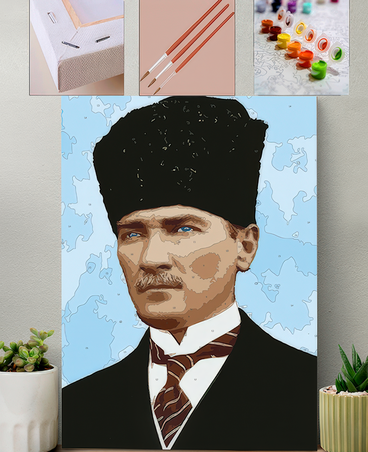 Mustafa Kemal Atatürk 2 - Tablo Boyama Seti