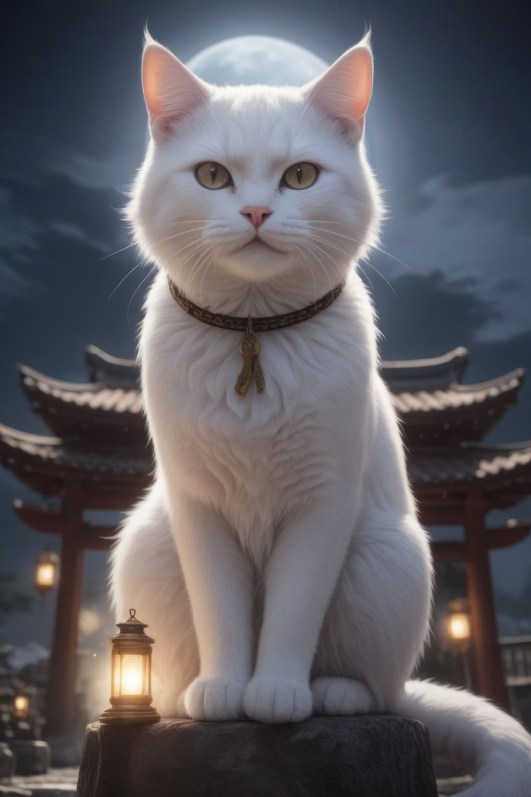 Japanese White Cat