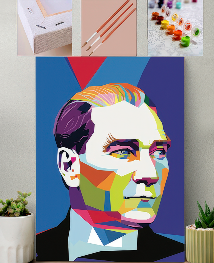 Mustafa Kemal Atatürk - Tablo Boyama Seti
