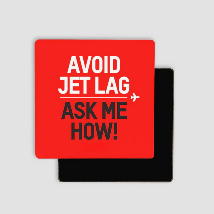 Buzdolabı Mıknatısı - Avoid Jet Lag