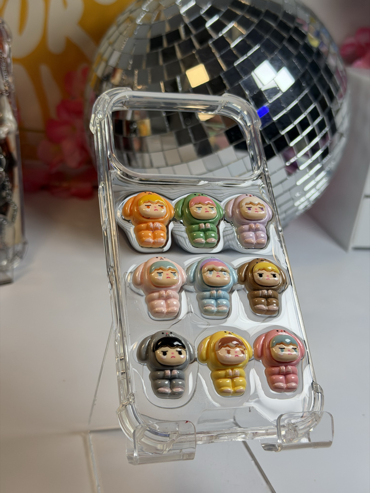 Kawaii Figürlü Şeffaf Kılıf | Renkli 3D Karakter Detaylı Telefon Kılıfı