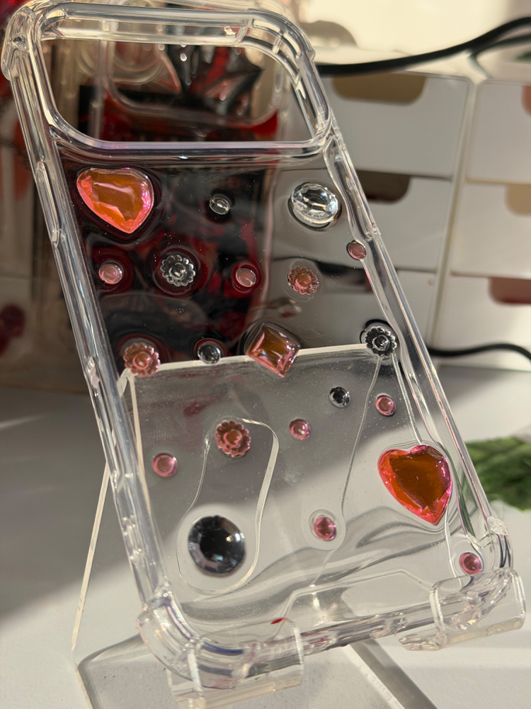 3D Gem Sabit Taşlı Telefon Kılıfı