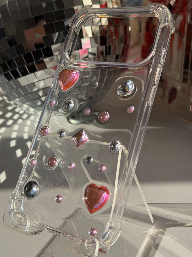 3D Gem Sabit Taşlı Telefon Kılıfı
