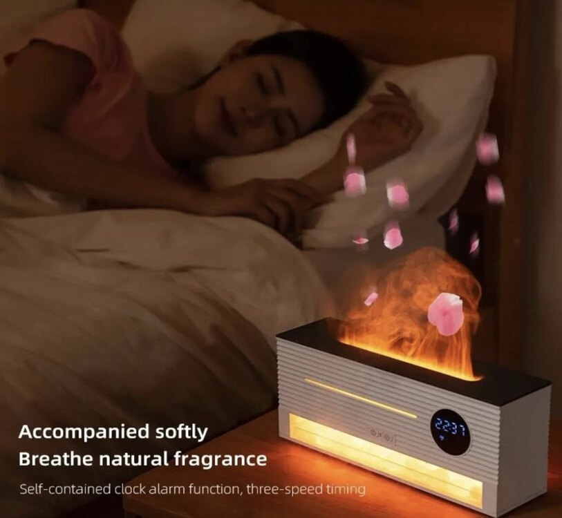 Hava Nemlendirici Buhar Makinesi Ve Aroma Difüzörü Işıklı Terapi Aromatik Koku Verici