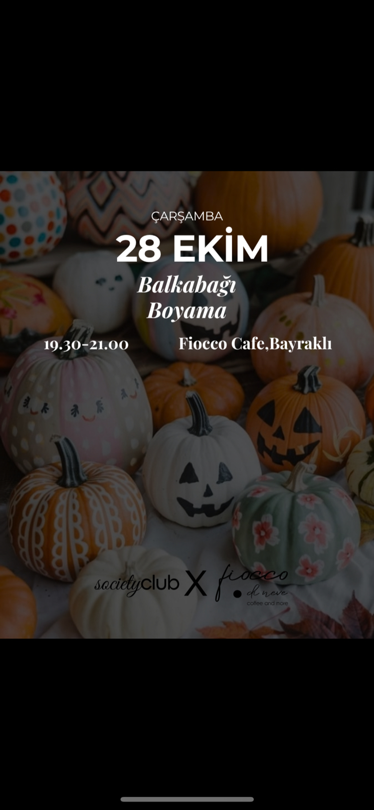 Balkabağı Boyama - 28 Ekim Çarşamba (19:30) / Fiocco Cafe