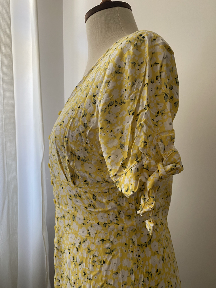 Vintage Daisy Print Mini Dress