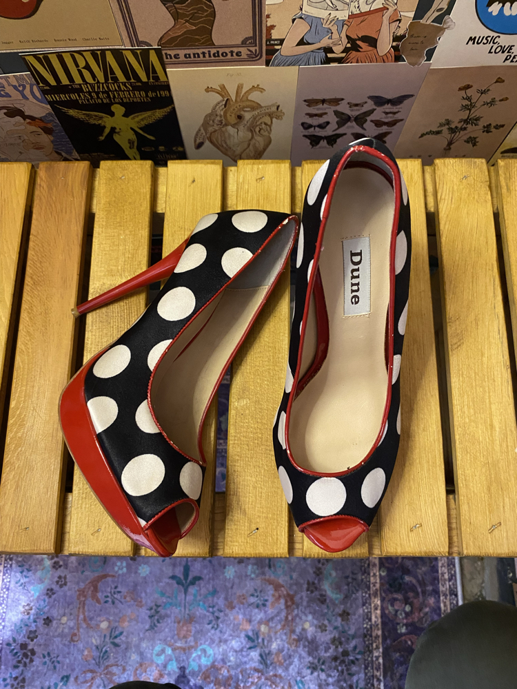 Dune London Puantiyeli Pin-up Tarz Platform Topuklu Ayakkabı