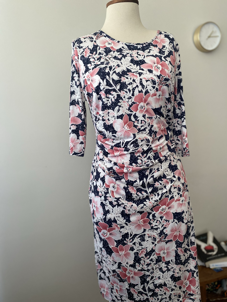 Vintage Botanical Print Dress