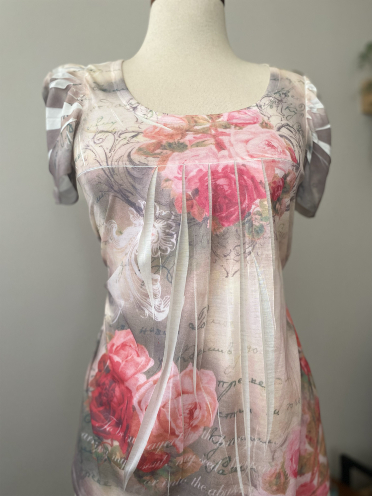 Nostalgia Rose Print Fairycore Top