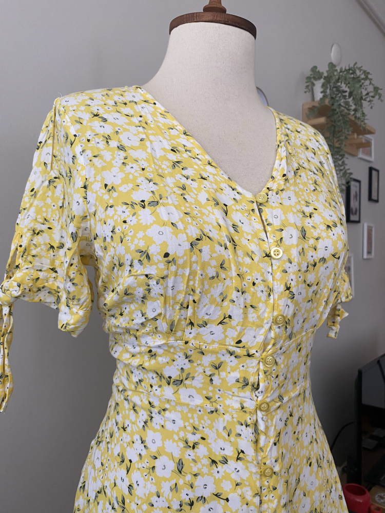 Vintage Daisy Print Mini Dress