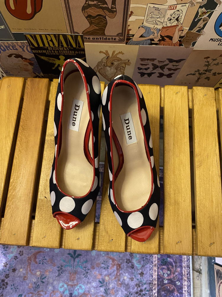 Dune London Puantiyeli Pin-up Tarz Platform Topuklu Ayakkabı