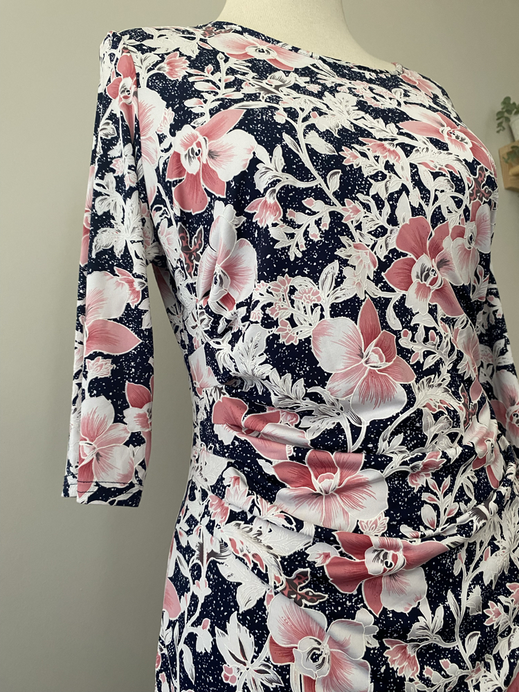 Vintage Botanical Print Dress