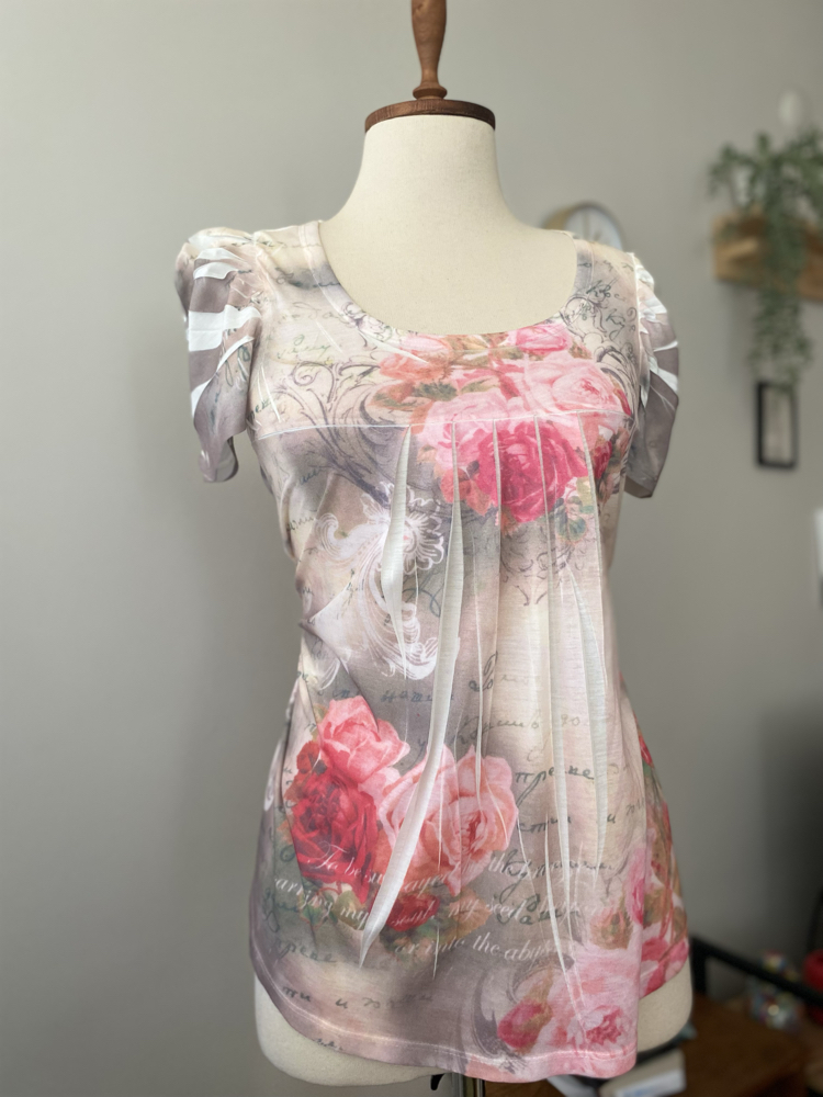 Nostalgia Rose Print Fairycore Top