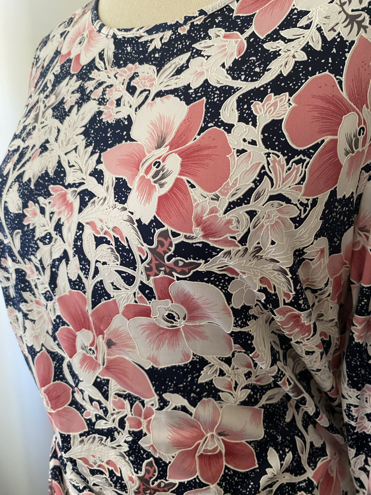 Vintage Botanical Print Dress