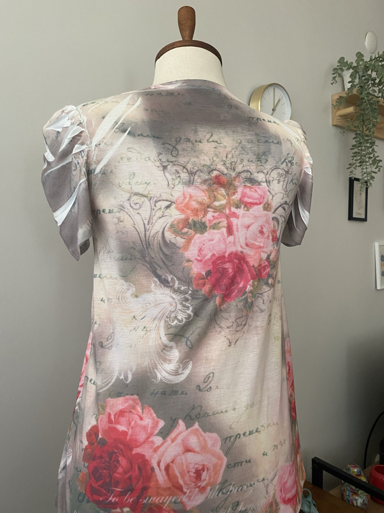 Nostalgia Rose Print Fairycore Top