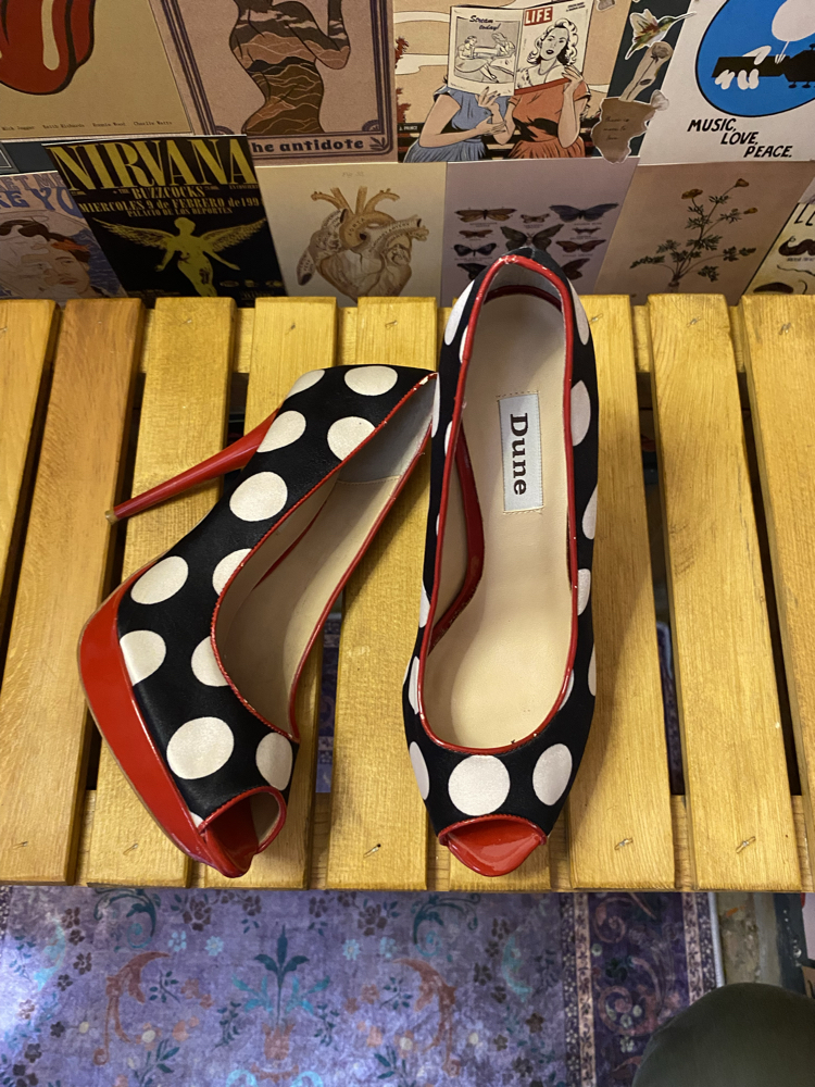 Dune London Puantiyeli Pin-up Tarz Platform Topuklu Ayakkabı