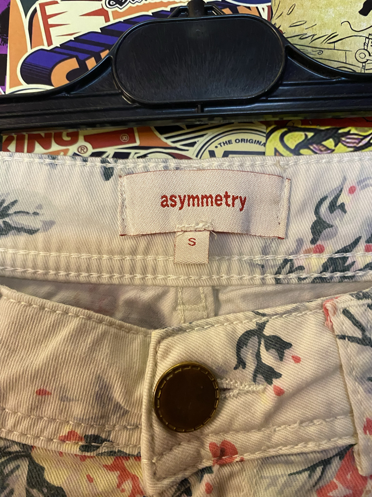 Vintage Çiçekli Duble Paça Jean Şort - Y2K Asymmetry