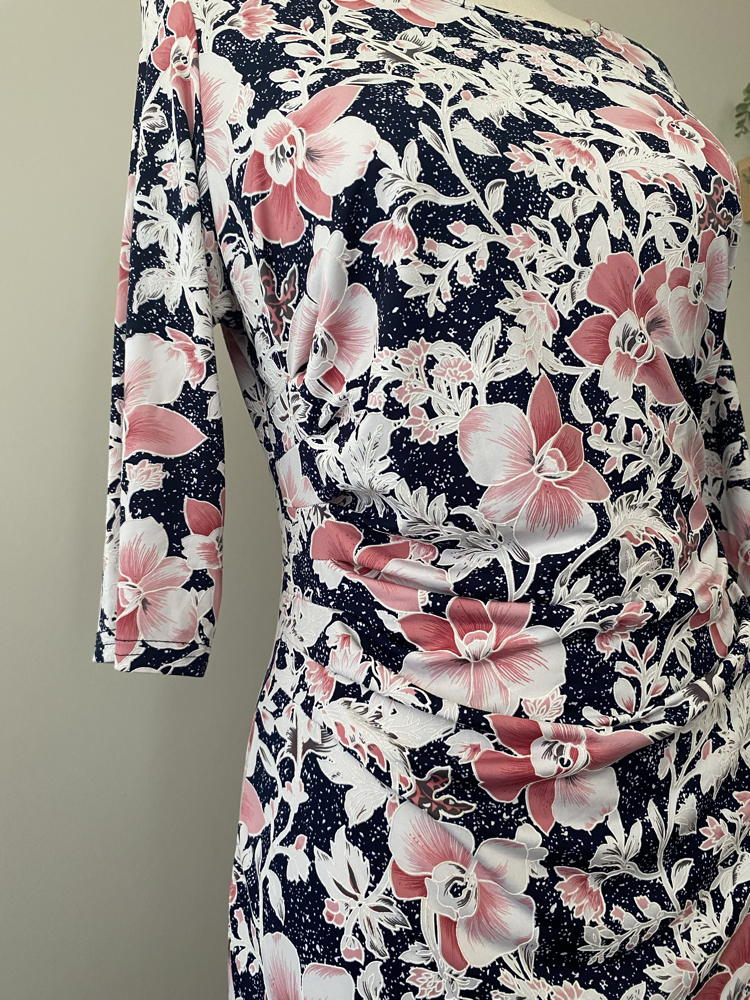 Vintage Botanical Print Dress