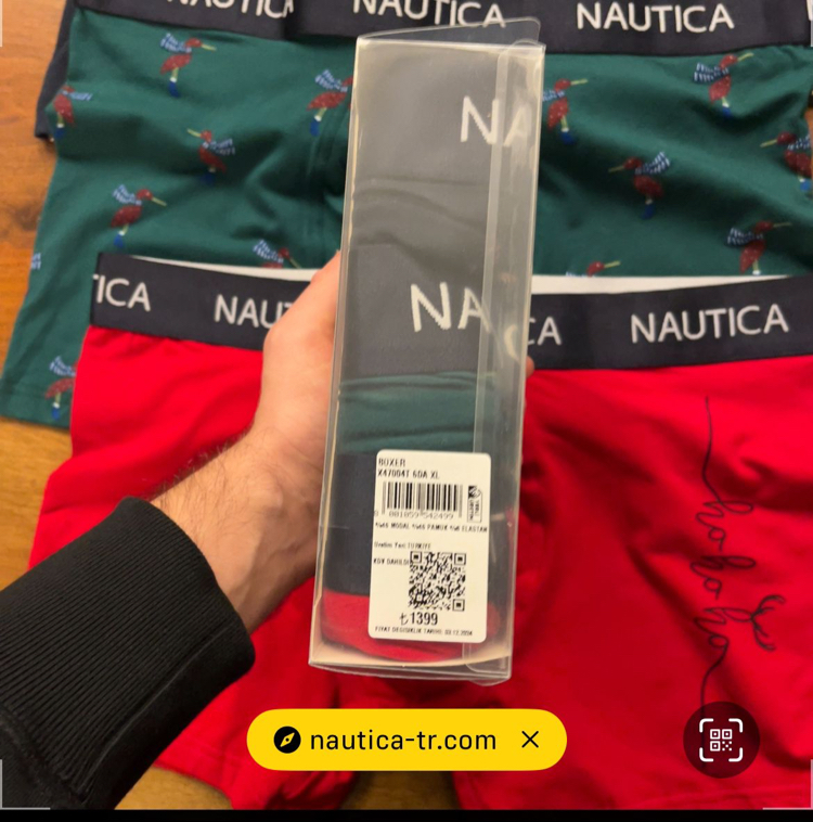 Erkek Orjinal Nautıca Boxer 3lü set