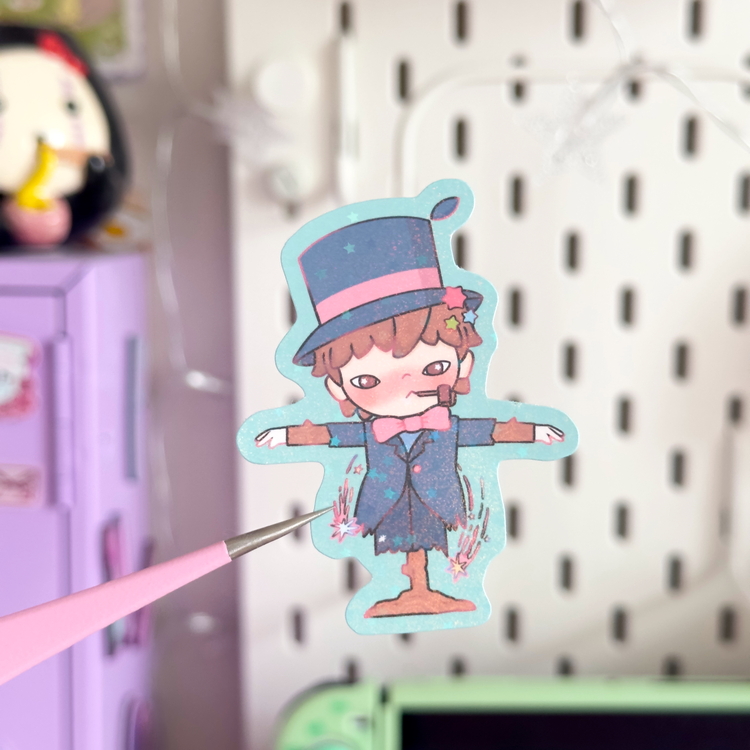 turnip head hologramlı sticker 
