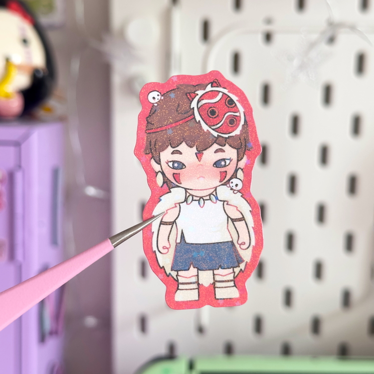 mononoke hologramlı sticker 