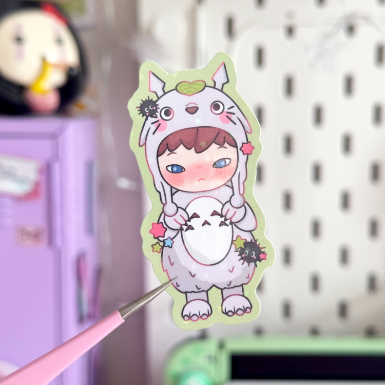 totoro hologramlı sticker 