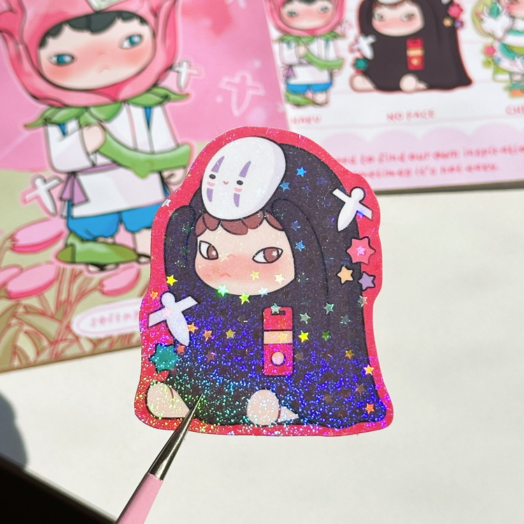 no face hologramlı sticker
