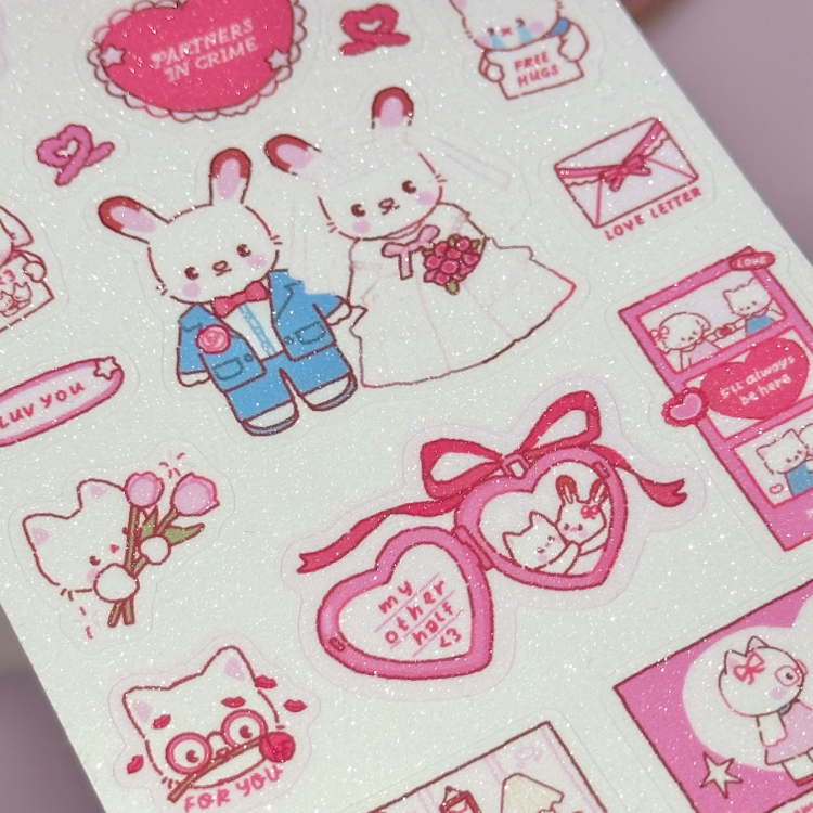 simli lovers sticker sheet