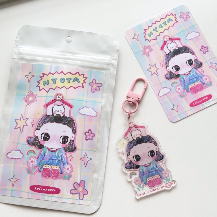nyota my home akrilik anahtarlık (kart hediyeli) 