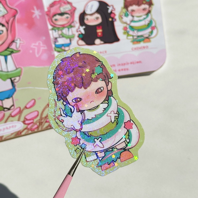 chihiro hologramlı sticker