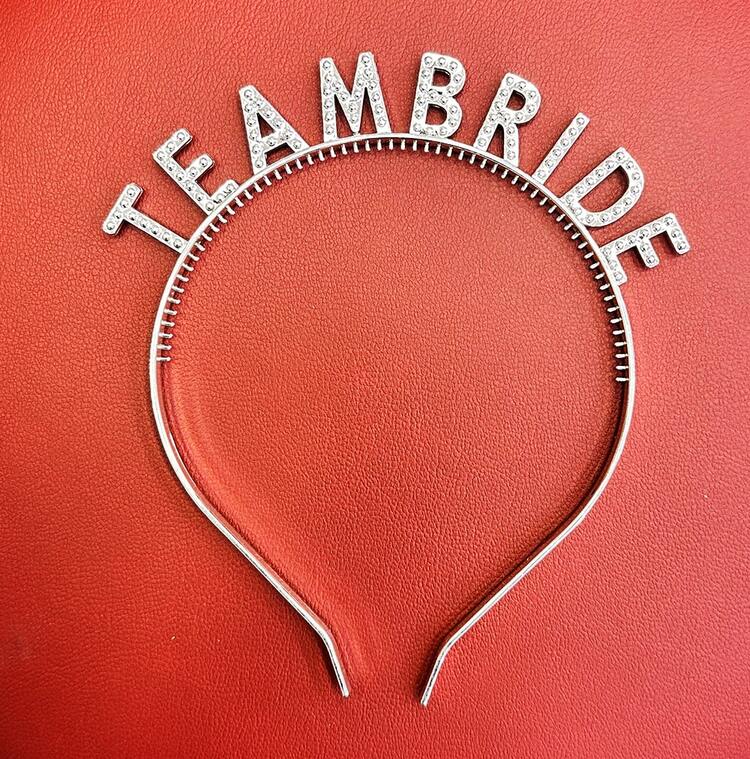 Gümüş Renk Team Bride Taç Gelin ve Nedime Tacı