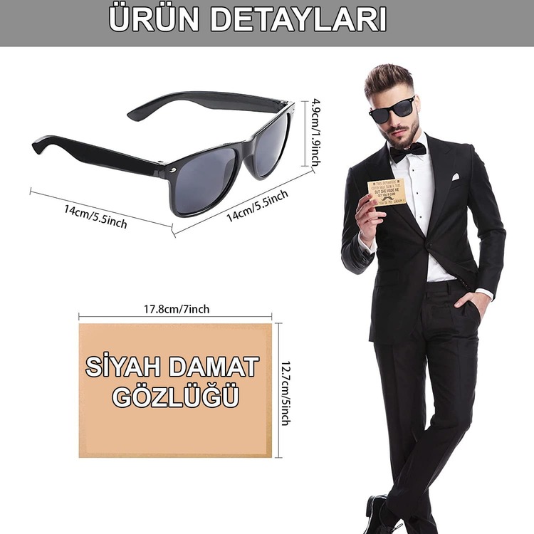 Damat Gözlüğü Düğün ve Bekarlığa Veda Partisi Aksesuarı