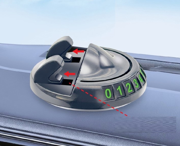 360 Dönebilen Yapışkanlı Numaratörlü Araç Telefon Tutucu