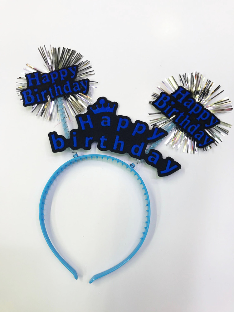 Happy Birthday Neon Renk Doğum Günü Tacı - 12 Adet