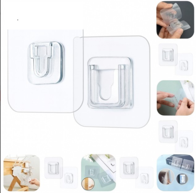 Geçmeli Klips Eşya Sabitleme Askısı 10 lu Set