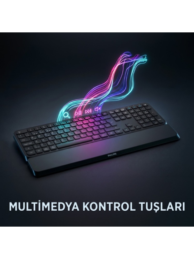 Phılıps SPT6607B, Siyah, Türkçe Q, 2.4ghz ve Kablosuz