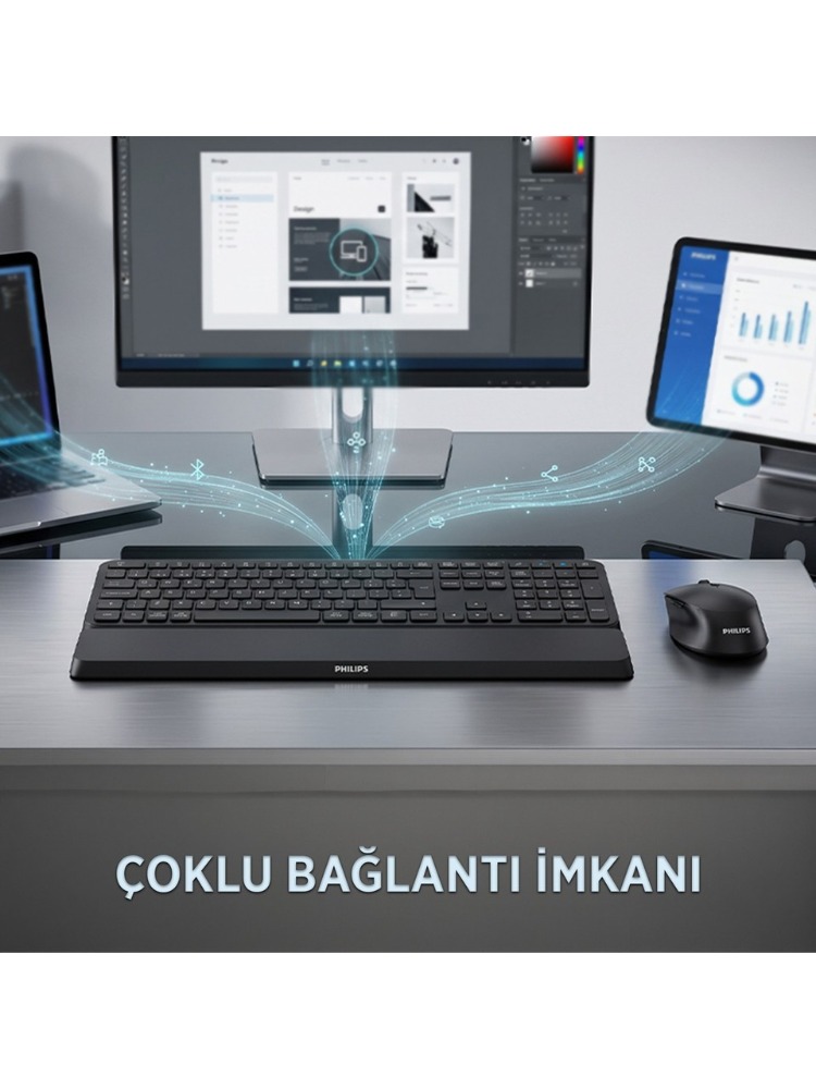 Phılıps SPT6607B, Siyah, Türkçe Q, 2.4ghz ve Kablosuz