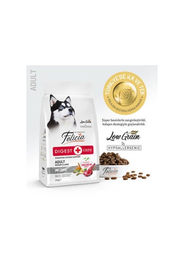 Hypoallergenic Medium Large Kuzulu Düşük Tahıllı Yetişkin Köpek Maması 3 Kg

