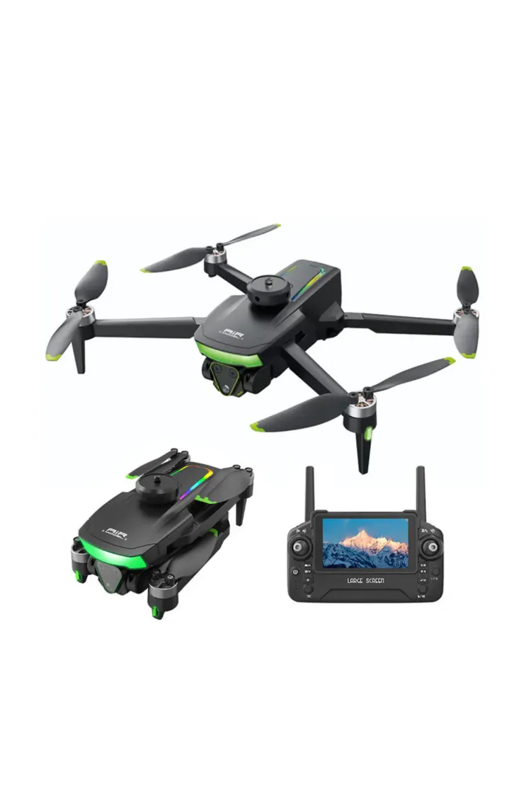 Fırçasız Motorlu Katlanabilir Drone 480P Çift Kamera, WiFi FPV, 360° Engel Algılama, 2 Batary