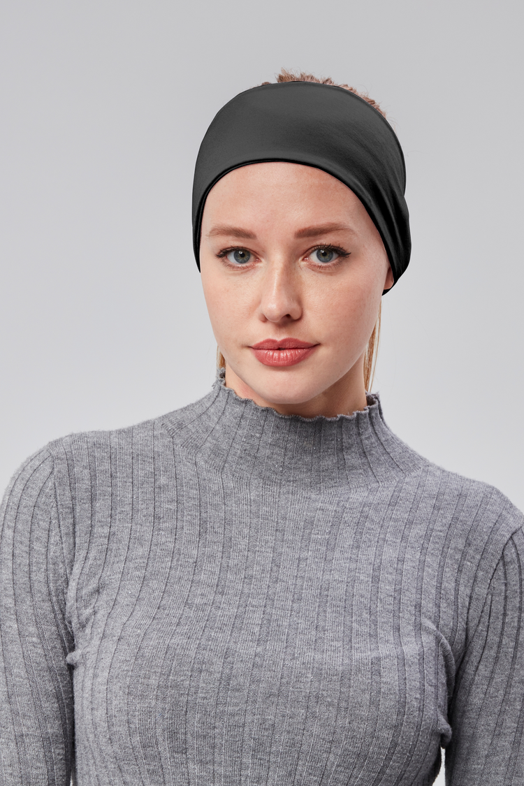 Kadın Spor Saç Bandı Bandana Penye Esnek bone Dikissiz