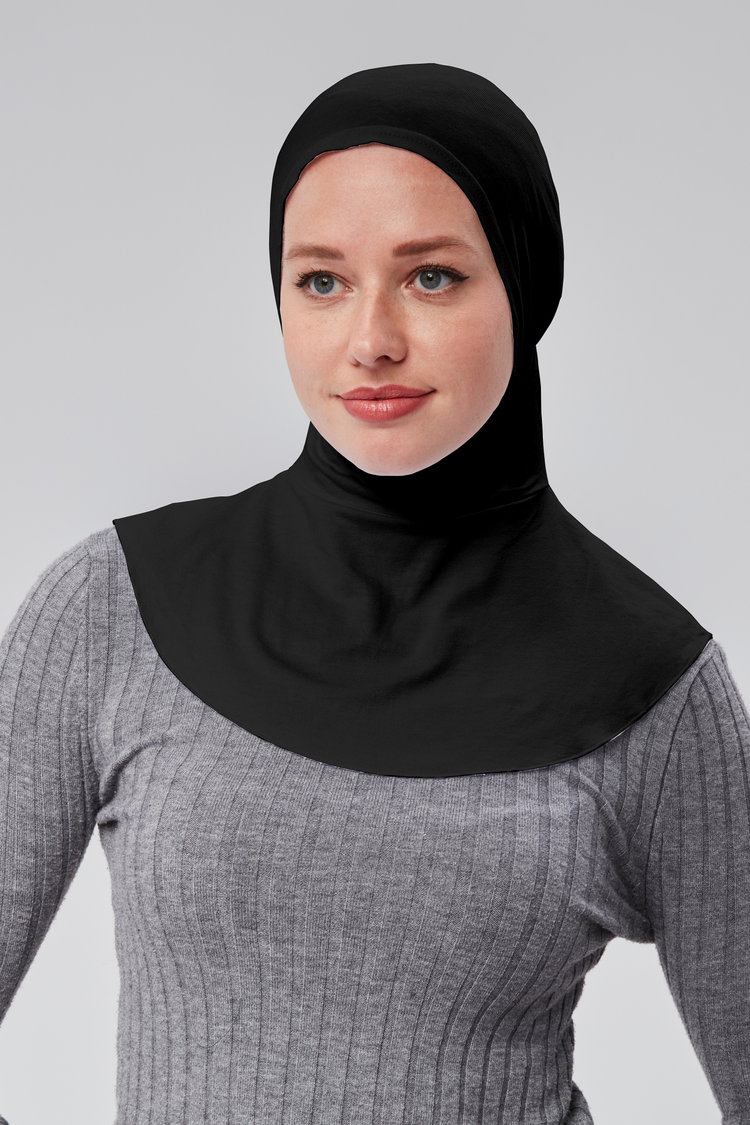 Pratik Tesettür Sporcu Boyunluklu Hijab Geçmeli Bone 