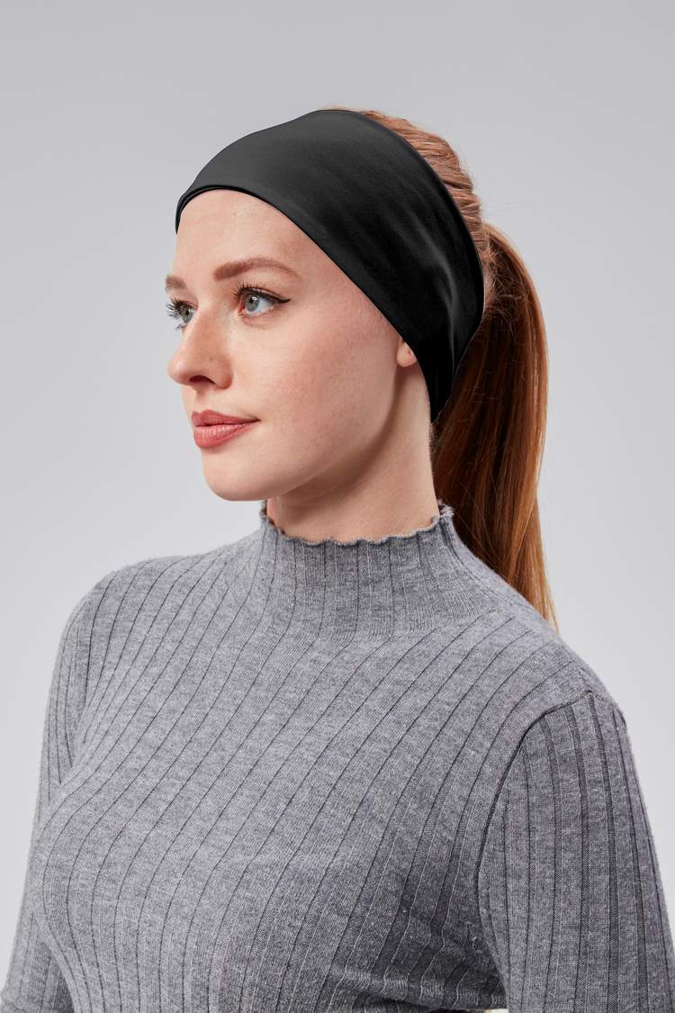 Kadın Spor Saç Bandı Bandana Penye Esnek bone Dikissiz