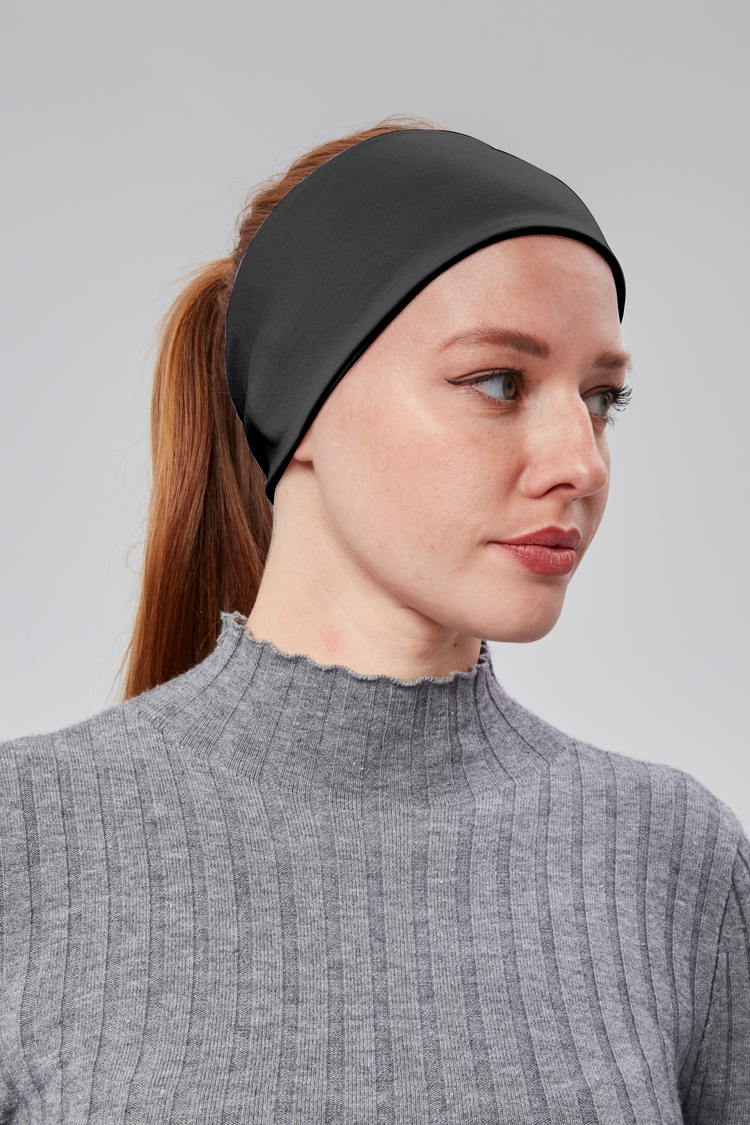 Kadın Spor Saç Bandı Bandana Penye Esnek bone Dikissiz