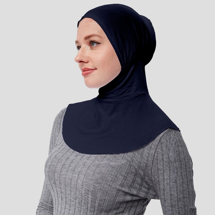 Pratik Tesettür Sporcu Boyunluklu Hijab Geçmeli Bone 