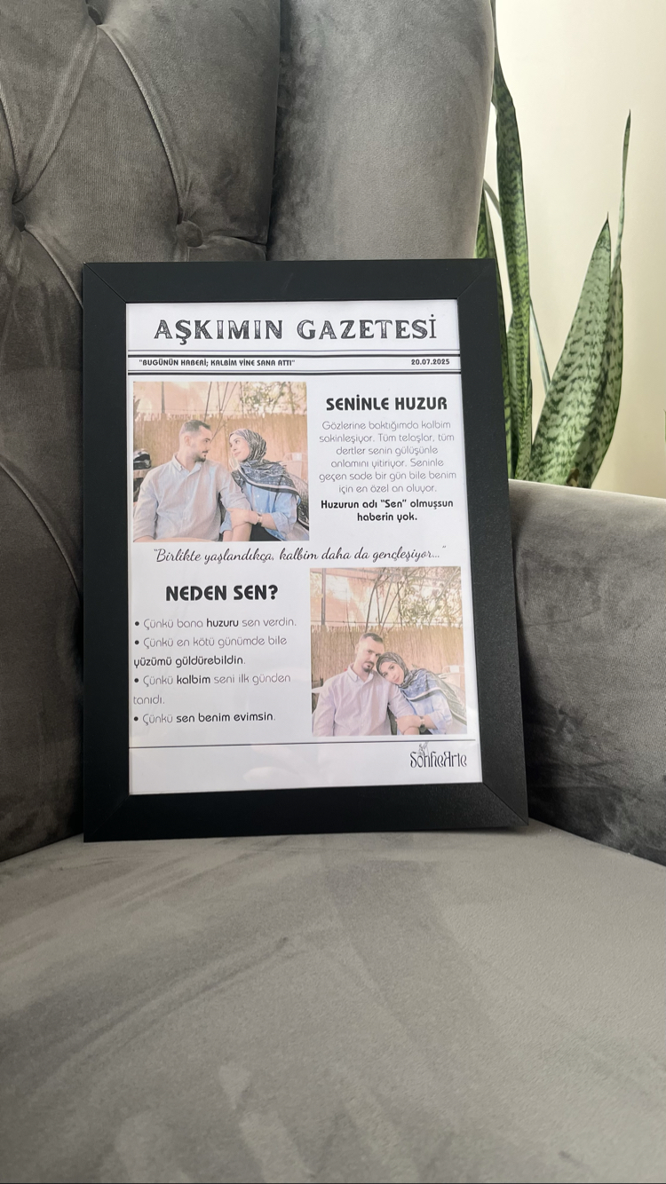 Aşkımın Gazetesi (çerçeveli)